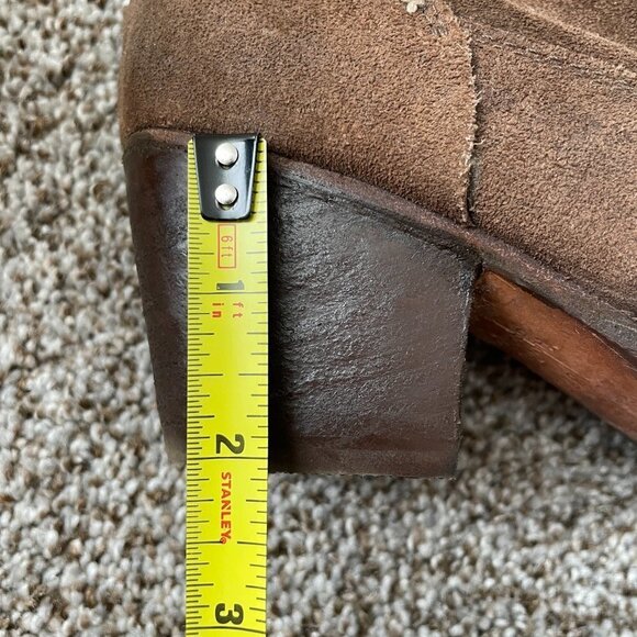 rag and bone | Brown Mercer Suede Slouch Ankle Boots - Size EU 37.5 - Picture 15 of 16